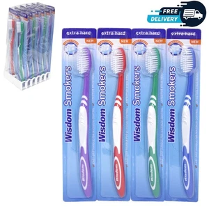Wisdom Addis Smokers Toothbrush Extra Hard Bristles – Deep Stain Removal X6 - Picture 1 of 6