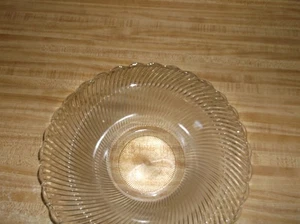 Vintage Diana Federal Glass Clear Swirl Scalloped Console Bowl 12" Wide  1930s - Bild 1 von 5