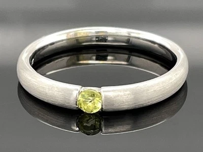 RING  GR. 18,5 (CA.58) 925/- SILBER RHOD. MIT PALLASIT FACETTENREICH SCHMUCKJAGD - Bild 1 von 3