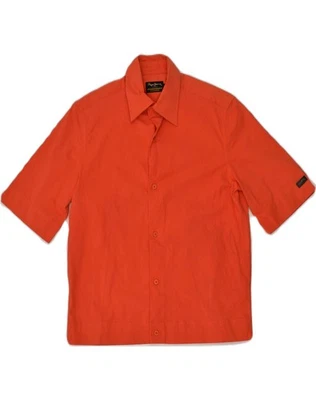 PEPE JEANS Mens Short Sleeve Shirt Small Red Cotton AD05 - Image 1 of 3