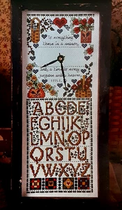 Cross Stitch Pattern THERE Is A SEASON Mantle CLOCK Bible Verse Folk Art Theme - Picture 1 of 6