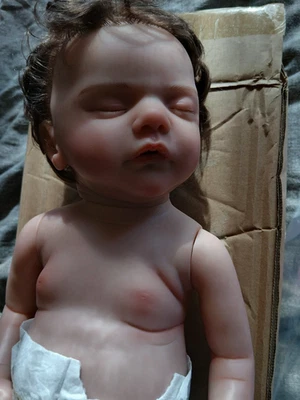 Poupée Reborn bébés Fille Realiste Silicone Baby Dormir - Photo 1/4