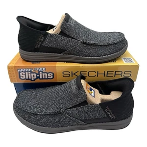 Skechers Melson-Bentin Shoes Mens Sz 9 Black Slip-ins Sneakers Casual 210596 - Picture 1 of 10