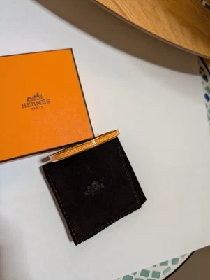 Brazalete Hermes Uni, naranja con patrón de puntos crema Foto 1 de 3