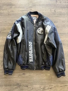 Dallas Cowboys Vintage Black Leather 2XL Jacket - Picture 1 of 6