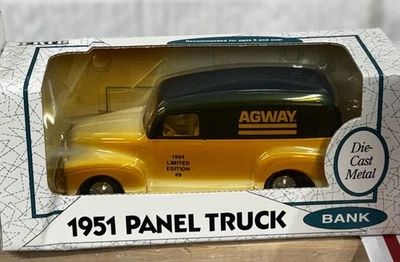 Camión Ford Agway 1951 panel banco de monedas metal dicast ERTL edición limitada #9 Foto 1 de 2