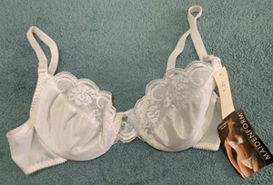 Vintage Deadstock Chantilly Maidenform #7387 White Satin Lace Underwire Bra 36B - Picture 1 of 12