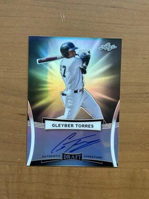 Gleyber Torres Leaf Draft 2017 firma auténtica radiocontrol negro prismático 2/7 Foto 1 de 4