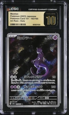 CGC 10 Pristine ✨ Mewtwo 183/165 Holo AR 151 sv2a Pokemon Card  Japanese 🌆 - Image 1 of 2