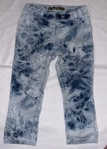 Uproar Girls size 8 regular cropped jegging denim tie-dye Adjustable Waist - Picture 1 of 6