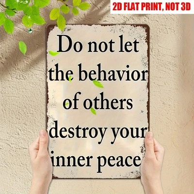 Vintage Wall Art Inspirational Quote Metal Signs Poster Do Not Let Other Destroy - Image 1 of 4