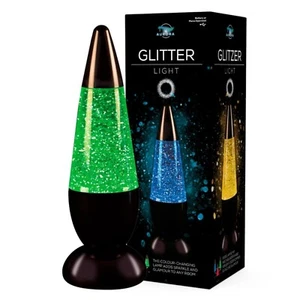 Colour Changing Glitter Lamp LED Battery Mains Sensory Calming Kids Nightlight - Picture 1 of 8