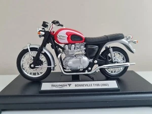 1:18 MOTO TRIUMPH BONNEVILLE T100 2002 MOTORBIKE LEGENDARY BIKES alfreedom motoc - Imagen 1 de 2