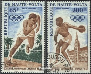 Obervolta 365-366 (kompl.Ausg.) gestempelt 1972 Olympische Spiele, München `72 - Bild 1 von 1