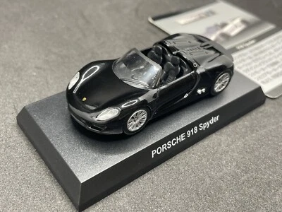 Coche modelo diecast negro Kyosho 1/64 Porsche collection5 918 Spyder 61A3 Foto 1 de 4