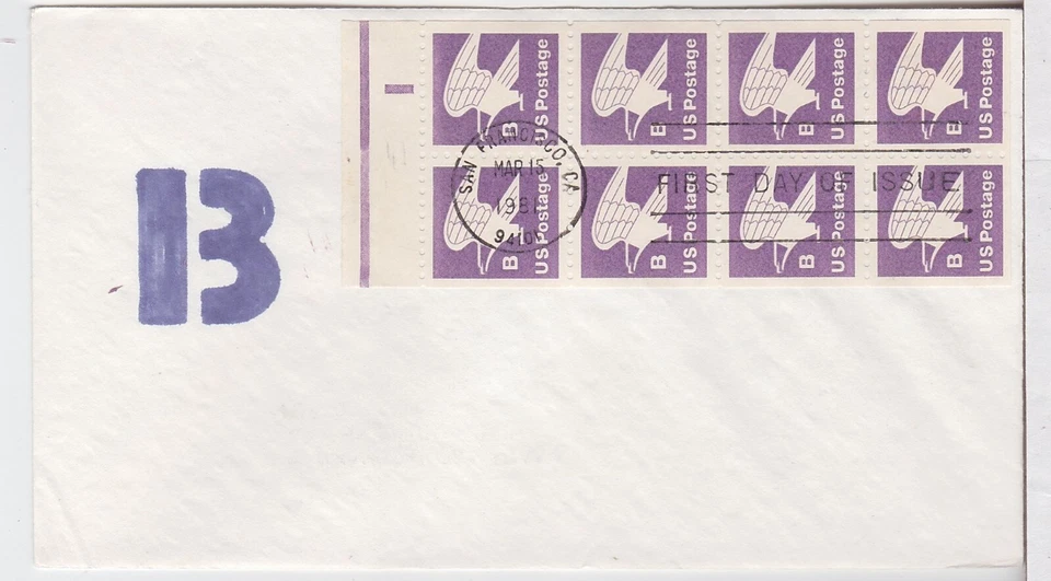 TurtlesTradingPost- Eagle B Rate- 1981 FDC #1818 Booklet- Unsigned Cachet - Image 1 of 1