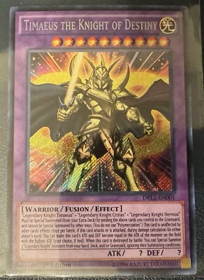 Timaeus the Knight of Destiny - DRL2-EN001 - Secret Rare 1st Edition M/NM - Image 1 of 2