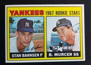 1967 Topps Baseball #93, YANKEES ROOKIE STARS, BOBBY MURCER Rookie,  EX/EXMINT - Picture 1 of 2