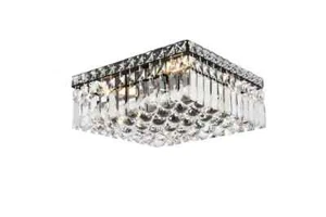 Elegant Lighting V2032F14C Maxime 5 Light 14"W Flush Mount Chrystal w/ Chrome - Picture 1 of 7