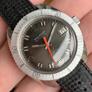 Vintage Waltham Divers Automatic Wristwatch Full Stainless Steel Case - SERVICED - Picture 1 of 11