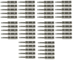 50 Pack - New Original Switchcraft 280 1/4 6.35mm 2-Conductor Mono TS Phone Plug - Picture 1 of 3