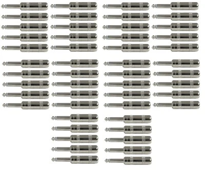 50 Pack - New Original Switchcraft 280 1/4 6.35mm 2-Conductor Mono TS Phone Plug