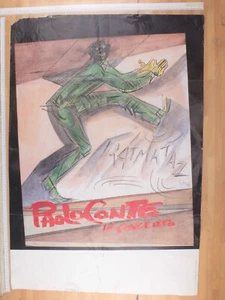 Poster Originale Manifesto Concerto Paolo Conte In Concerto No Data Cm - Foto 1 di 1