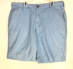Pantalones cortos IZOD para hombre hasta la rodilla talla 34 azul claro frente plano cremallera tiro medio - Imagen 1 de 6