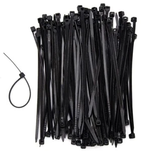 200 Cable Ties Heavy Duty Long and Wide Extra Large Zip Ties Black and wrap - Picture 1 of 15