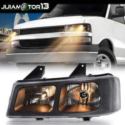 Faro de lente transparente lado del conductor apto para Chevy Express GMC Savana Van 2003-2019 Foto 1 de 4