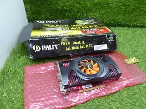 NVidia Geforce GTS 250 512MB PCIe DDR3 VGA DVI HDMI Pallit GTS250 Green GPU #3F - Picture 1 of 6