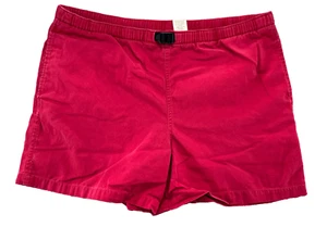 Columbia Shorts Size Large Outdoor Fishing Buckle Waist Red Cotton Bottoms - Picture 1 of 7