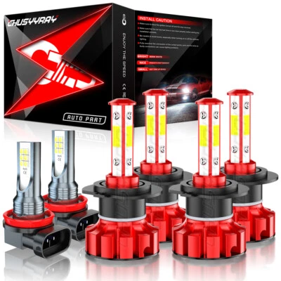 For BMW 323i 328i 335i 340i xDrive 6X 6000K LED Hi/Lo Headlight+Fog Light Bulbs - Image 1 of 4