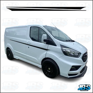 2 x rayas para adaptarse a Ford Transit Custom (SWB) calcomanías laterales deportivas gráficos - Imagen 1 de 2