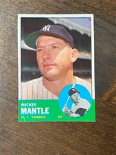 1963 TOPPS MICKEY MANTLE #200 NEW YORK YANKEES BASEBALL CARD HOF