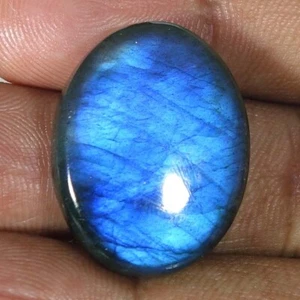 Top Quality Blue Fire Labradorite Oval Shape Labradorite Magical Stone 30.50 Cts - Picture 1 of 8