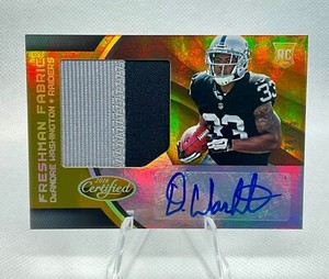 2016 Certified Football Deandre washington mirror gold RPA /25
