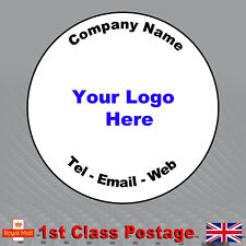 100 Round Personalised Business Stickers 45mm Custom Design Labels Any Picture