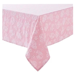 Pink Easter Egg Tablecloth 60 x 120 Rectangle Oblong Woven Cloth Fabric Spring - Picture 1 of 5