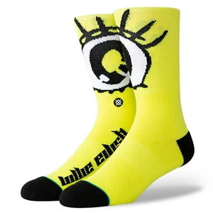 STANCE x Billie Eilish Anime Eyes Crew Socks sz L Large (9-12) Yellow Black - Picture 1 of 2