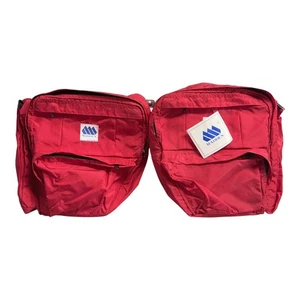 PAIR Madden Boulder Co Vintage Bicycle Pannier Bags Red USA Made NEW OLD STOCK - Picture 1 of 5