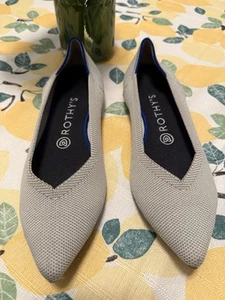 Rothy’s The Point Navy Solid Knit Textile Pointy Toe Ballet Flats SZ 8 - Picture 1 of 5