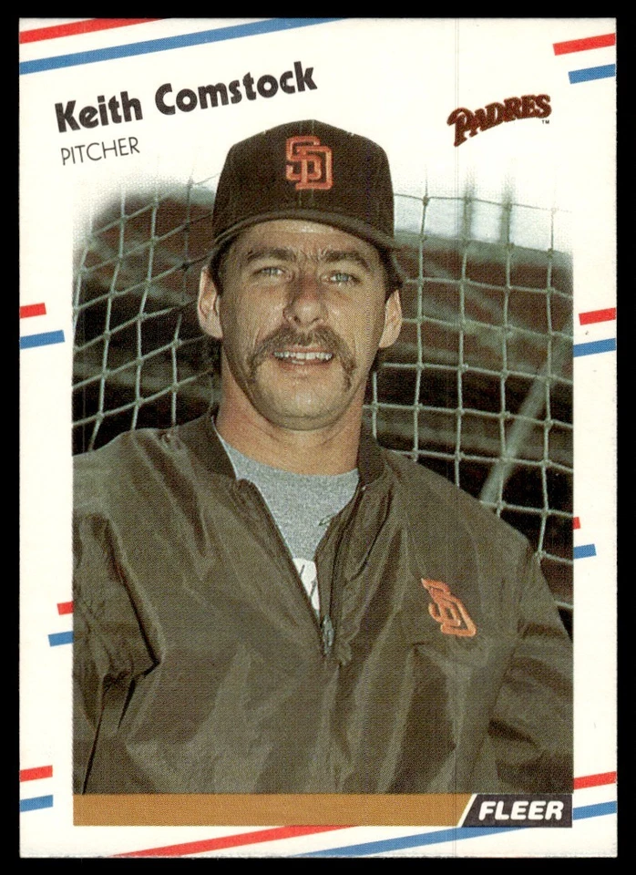 1988 Fleer Keith Comstock Rookie San Diego Padres #579 - Image 1 of 2