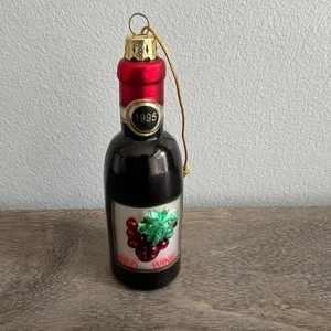Rotweinflasche Glas Weihnachtsschmuck - Bild 1 von 5