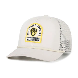 Men's '47 Cream Milwaukee Brewers Gravestone Adjustable Trucker Hat - Picture 1 of 2