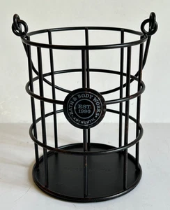 Bath & Body Works Wire Black Metal Industrial Handled 3 Wick Candle Holder 7.25" - Picture 1 of 7