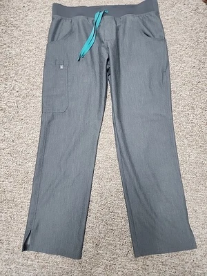 Figs Kade L Cargo Scrub Pants Graphite Gray Drawstring Nursing Medical T21004  - Image 1 of 4