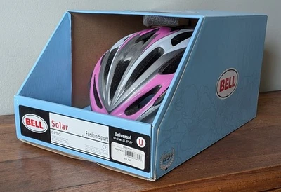 Casco Solar Bell Ajuste Universal 54-61 cm 21.25"-24" Adulto Rosa/Gris/Blanco Nuevo de Lote Antiguo Foto 1 de 4