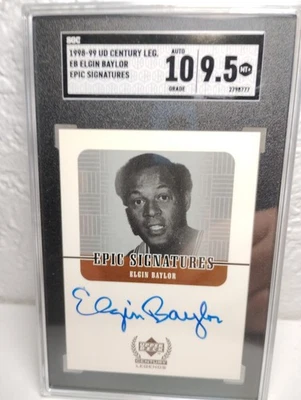Upper Deck Century Legends Epic Signatures 1999 Elgin Baylor automático SGC 10/9,5 Foto 1 de 2