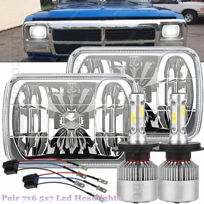 Ajuste Dodge D100 D150 D250 D350 1981-93 Negro LED Lente Faro Luces Alta-Baja Foto 1 de 4
